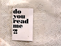 „do you read me?!“ – gefunden auf einem Hamburger Flohmarkt
