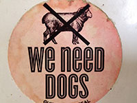 „We need dogs …“ … no sheeps? Gesehen in Dunedin, NZ